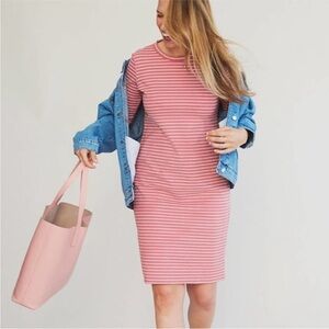 Sonnet James‎ Reese Red White Stripe Knit Play Dress Small